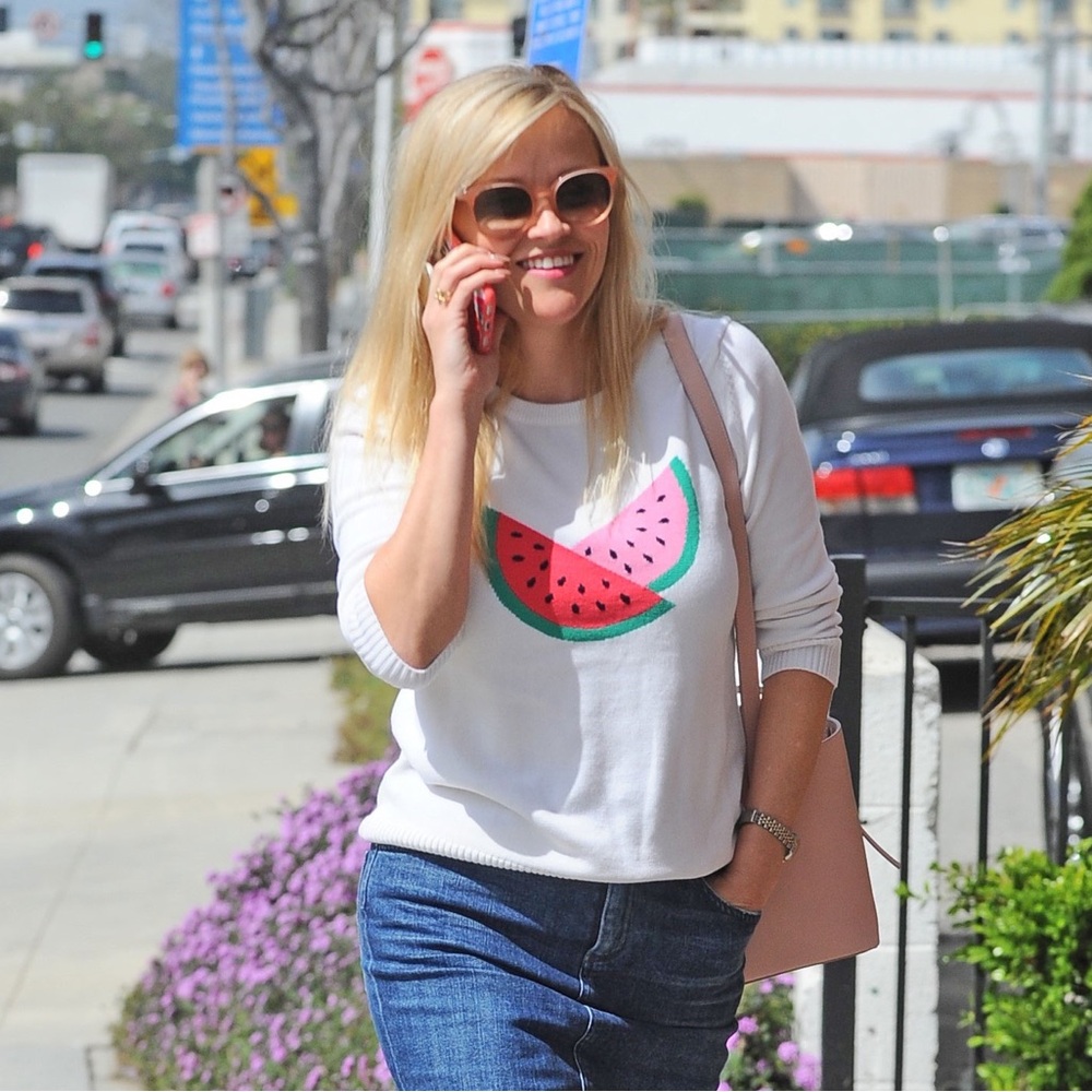 Draper James Ivory Knit Watermelon Sweater XL